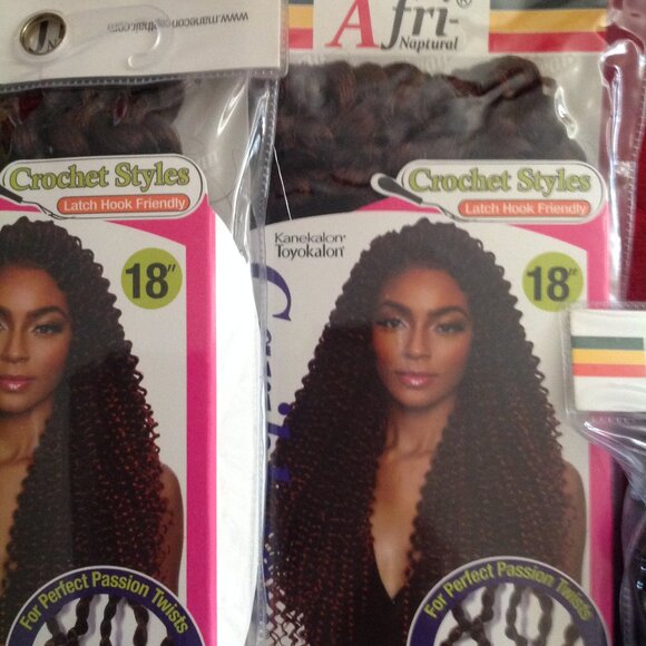 Lot of 5 Carribbean Water Wave Kanekalon Bundle Braids - Picture 3 of 6